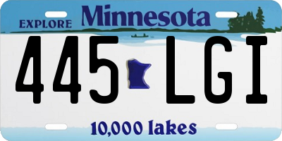 MN license plate 445LGI