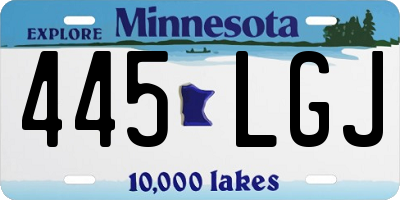 MN license plate 445LGJ