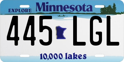 MN license plate 445LGL
