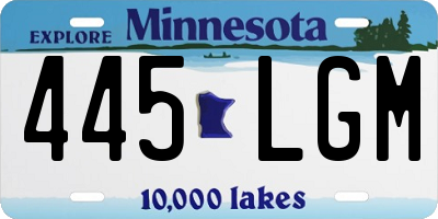 MN license plate 445LGM