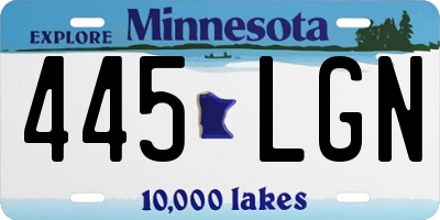 MN license plate 445LGN