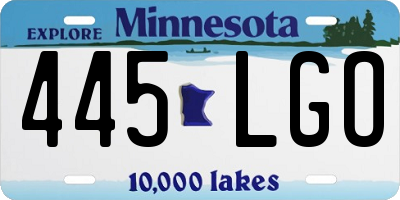 MN license plate 445LGO