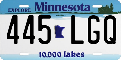 MN license plate 445LGQ