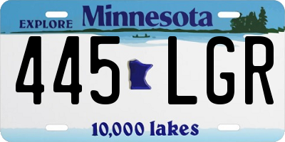 MN license plate 445LGR