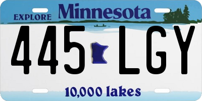 MN license plate 445LGY