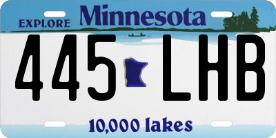 MN license plate 445LHB