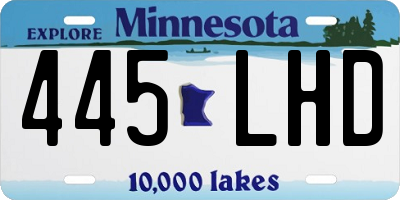 MN license plate 445LHD