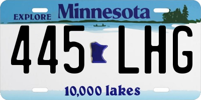 MN license plate 445LHG