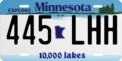 MN license plate 445LHH