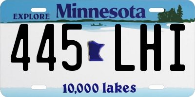 MN license plate 445LHI