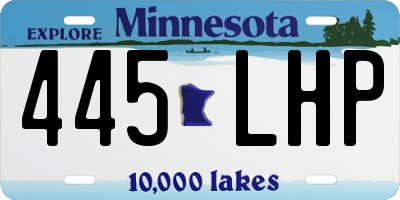 MN license plate 445LHP