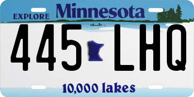 MN license plate 445LHQ