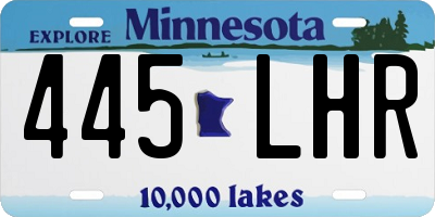MN license plate 445LHR