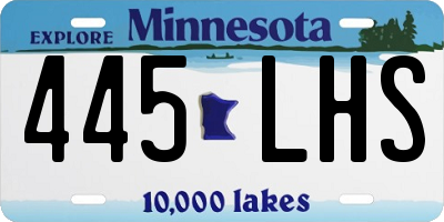 MN license plate 445LHS