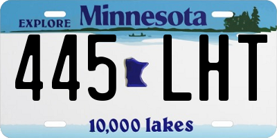 MN license plate 445LHT
