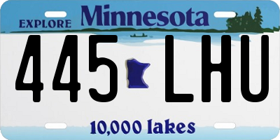 MN license plate 445LHU