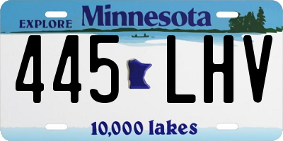 MN license plate 445LHV