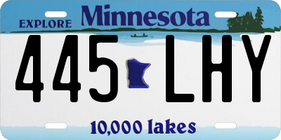 MN license plate 445LHY