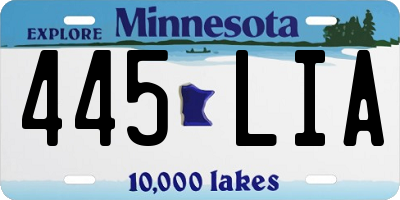 MN license plate 445LIA