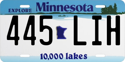 MN license plate 445LIH