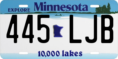 MN license plate 445LJB