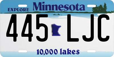 MN license plate 445LJC
