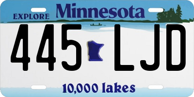 MN license plate 445LJD