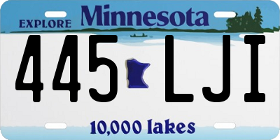 MN license plate 445LJI