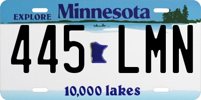 MN license plate 445LMN