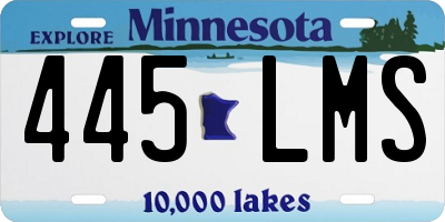 MN license plate 445LMS