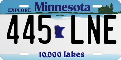 MN license plate 445LNE