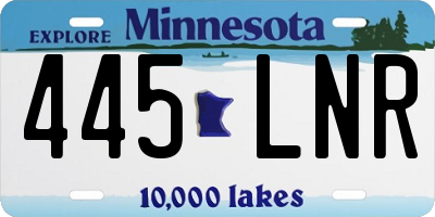 MN license plate 445LNR