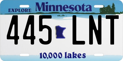 MN license plate 445LNT