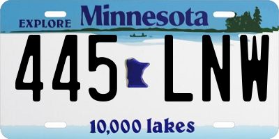 MN license plate 445LNW