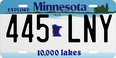 MN license plate 445LNY