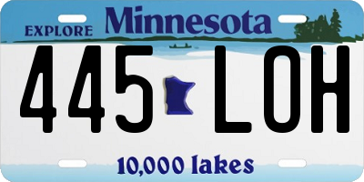 MN license plate 445LOH