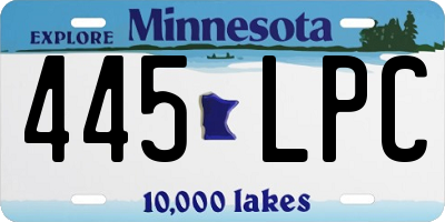 MN license plate 445LPC