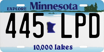 MN license plate 445LPD