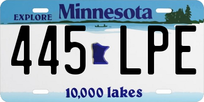 MN license plate 445LPE