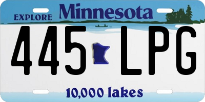 MN license plate 445LPG