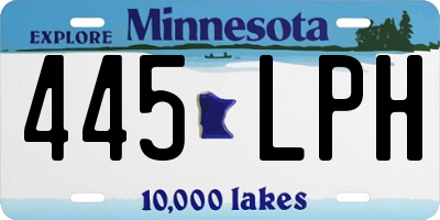 MN license plate 445LPH