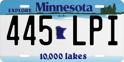 MN license plate 445LPI
