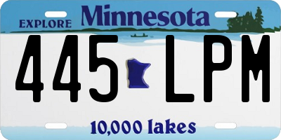 MN license plate 445LPM