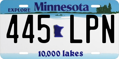 MN license plate 445LPN