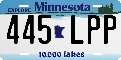 MN license plate 445LPP