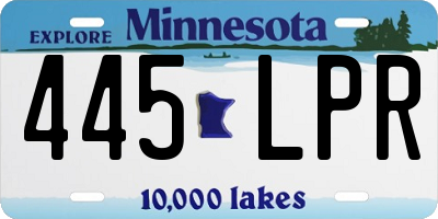 MN license plate 445LPR
