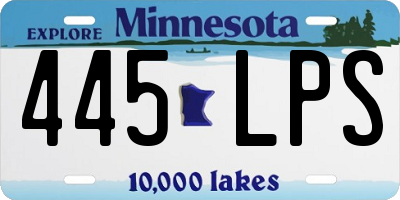 MN license plate 445LPS