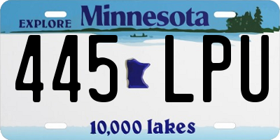 MN license plate 445LPU