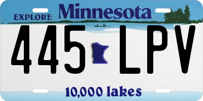 MN license plate 445LPV