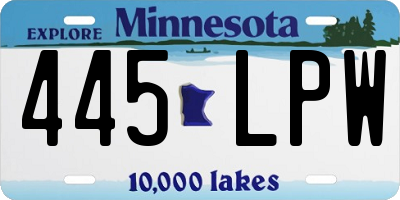 MN license plate 445LPW